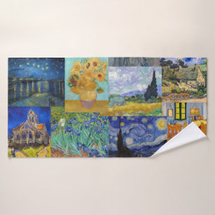 Vincent Van Gogh - Masterpieces Patchwork Bath Towel Set