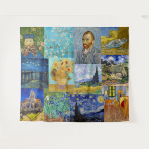 Vincent Van Gogh - Masterpieces Patchwork Tapestry