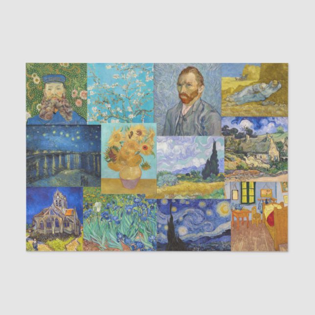Vincent Van Gogh - Masterpieces Patchwork Tissue Paper (Front)