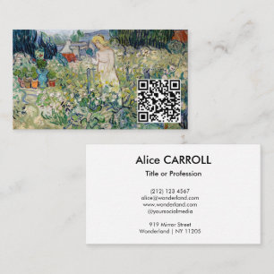 Vincent van Gogh - Miss Gachet Garden - QR Code Business Card