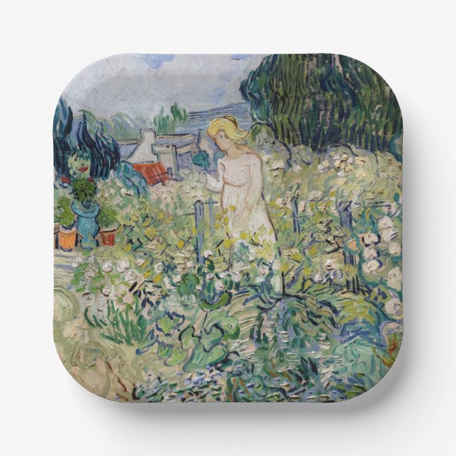 Vincent van Gogh - Miss Gachet in her Garden Paper Plate (Front)