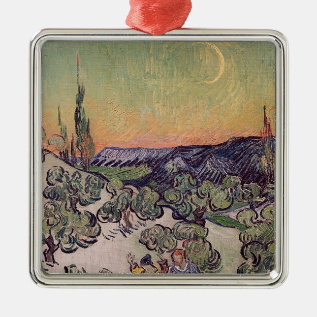 Vincent van Gogh | Moonlit Landscape, 1889 Metal Tree Decoration (Front)