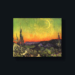 Vincent Van Gogh Moonlit Landscape Canvas Print<br><div class="desc">Vincent Van Gogh Moonlit Landscape Fine Art Painting "Moonlit Landscape", also known as "The Promenade, Evening" or "Landscape with Couple Walking" is an oil painting by Dutch Post-Impressionist artist Vincent van Gogh. The painting features a twilight sky with a crescent moon. The beautiful artwork shows warm, vibrant colours such as...</div>