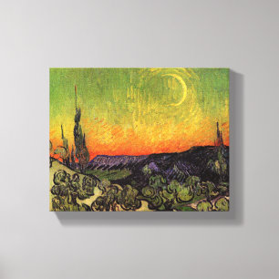 Vincent Van Gogh Moonlit Landscape Canvas Print
