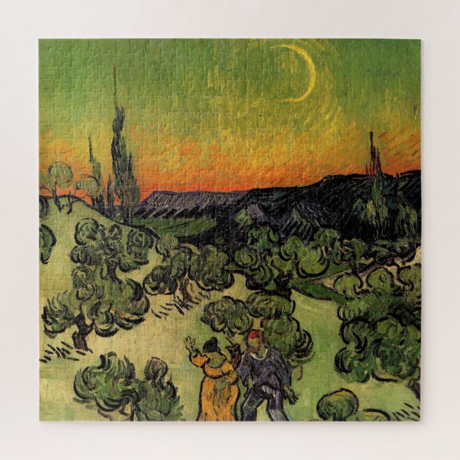 Vincent Van Gogh Moonlit Landscape Jigsaw Puzzle (Vertical)