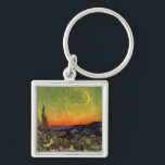 Vincent Van Gogh Moonlit Landscape Key Ring<br><div class="desc">Vincent Van Gogh Moonlit Landscape Fine Art Painting "Moonlit Landscape", also known as "The Promenade, Evening" or "Landscape with Couple Walking" is an oil painting by Dutch Post-Impressionist artist Vincent van Gogh. The painting features a twilight sky with a crescent moon. The beautiful artwork shows warm, vibrant colours such as...</div>
