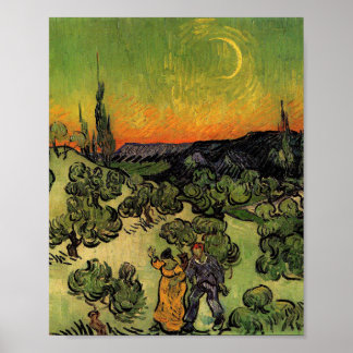Vincent Van Gogh Moonlit Landscape Poster