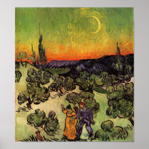 Vincent Van Gogh Moonlit Landscape Poster