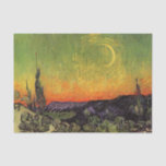Vincent Van Gogh Moonlit Landscape Tissue Paper<br><div class="desc">Vincent Van Gogh Moonlit Landscape Fine Art Painting "Moonlit Landscape", also known as "The Promenade, Evening" or "Landscape with Couple Walking" is an oil painting by Dutch Post-Impressionist artist Vincent van Gogh. The painting features a twilight sky with a crescent moon. The beautiful artwork shows warm, vibrant colours such as...</div>