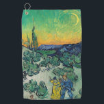 Vincent van Gogh - Moonlit Landscape with Couple Golf Towel<br><div class="desc">Moonlit Landscape / Couple Walking among Olive Trees in a Mountainous Landscape with Crescent Moon - Vincent van Gogh,  Oil on Canvas,  1890</div>