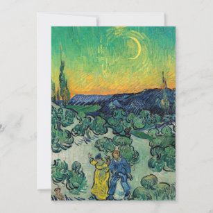 Vincent van Gogh - Moonlit Landscape with Couple Invitation