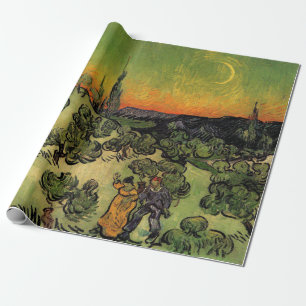 Vincent Van Gogh Moonlit Landscape Wrapping Paper