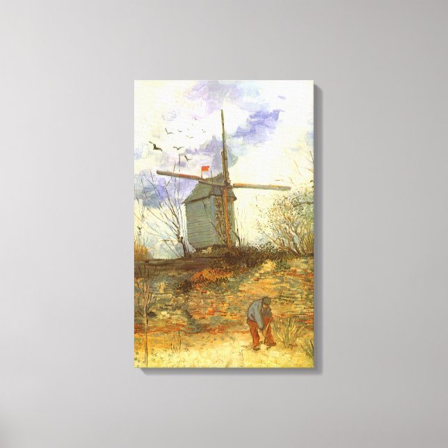 Vincent van Gogh - Moulin de la Galette, Windmill Canvas Print (Front)