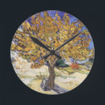 Vincent van Gogh | Mulberry Tree, 1889 Round Clock<br><div class="desc">Image Collection Number:  XTD68230  Mulberry Tree,  1889 (oil on canvas). Gogh,  Vincent van (1853-90) oil on canvas. Norton Simon Collection,  Pasadena,  CA,  USA .  1889</div>