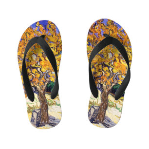 Vincent Van Gogh Mulberry Tree Fine Art Kid's Jandals