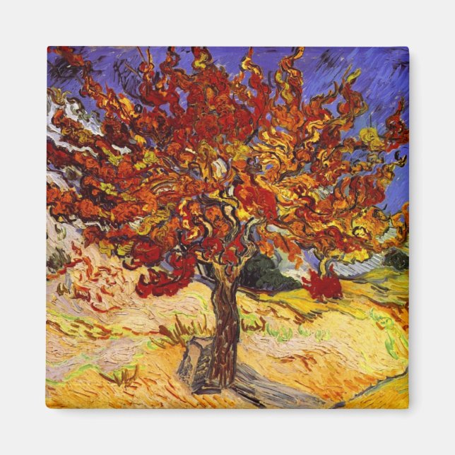 Vincent Van Gogh Mulberry Tree Fine Art Painting Magnet (Front)