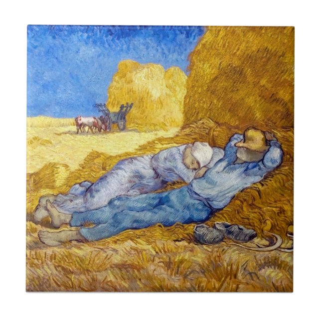 Vincent Van Gogh - Noon Rest From Work - Fine Art Tile (Front)