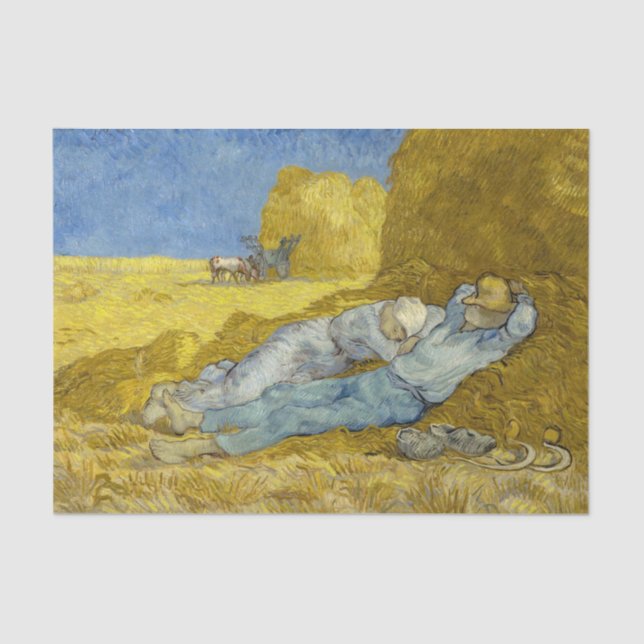 Vincent Van Gogh - Noon, Rest from work / Siesta Tissue Paper (Front)