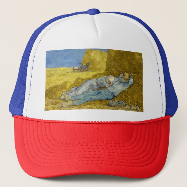 Vincent Van Gogh - Noon, Rest from work / Siesta Trucker Hat (Front)