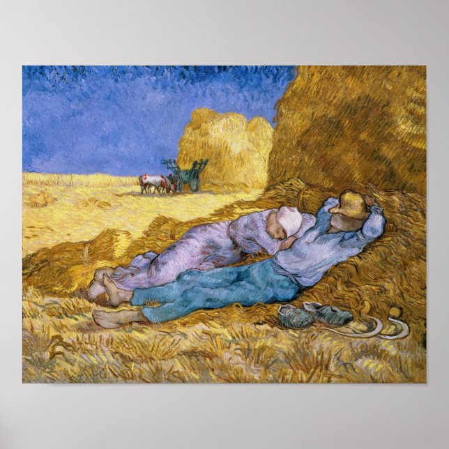 Vincent van Gogh | Noon, The Siesta, after Millet Poster (Front)