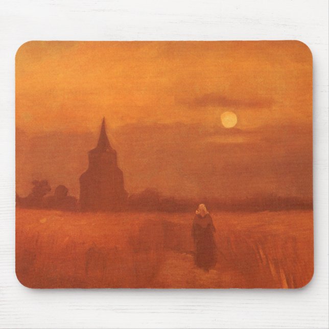 Vincent van Gogh - Old Tower in the Fields Mouse Pad (Front)
