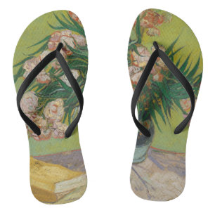 Vincent Van Gogh Oleander flower painting Jandals