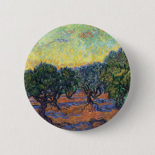 Vincent Van Gogh Olive Grove Impressionism Art 6 Cm Round Badge