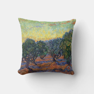 Vincent Van Gogh Olive Grove Impressionism Art Cushion