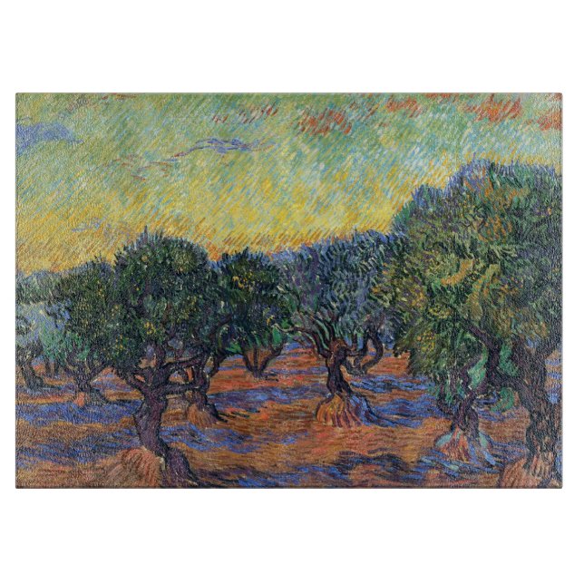 Vincent Van Gogh Olive Grove Impressionism Art Cutting Board (Front)