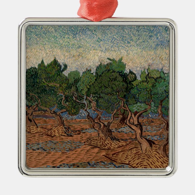 Vincent van Gogh - Olive Grove Metal Tree Decoration (Front)