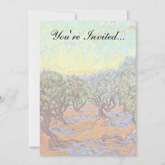 Vincent Van Gogh - Olive Grove with Orange Sky Invitation (Front)