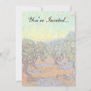 Vincent Van Gogh - Olive Grove with Orange Sky Invitation