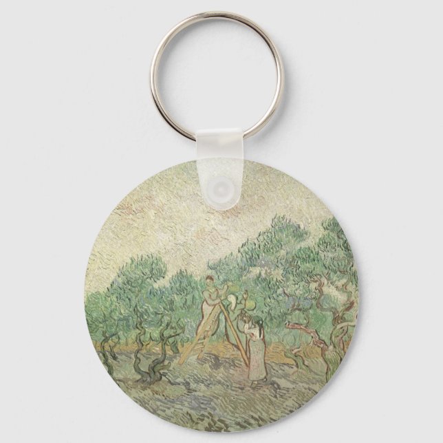 Vincent van Gogh - Olive Picking Key Ring (Front)