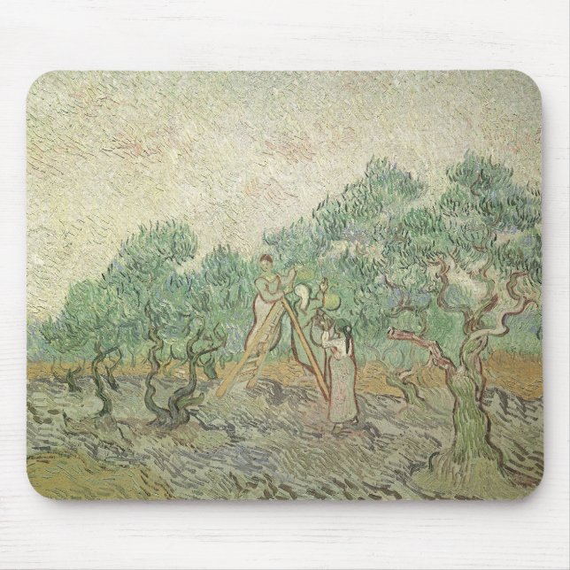 Vincent van Gogh - Olive Picking Mouse Pad (Front)