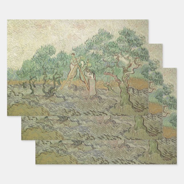 Vincent van Gogh - Olive Picking Wrapping Paper Sheet (Set)