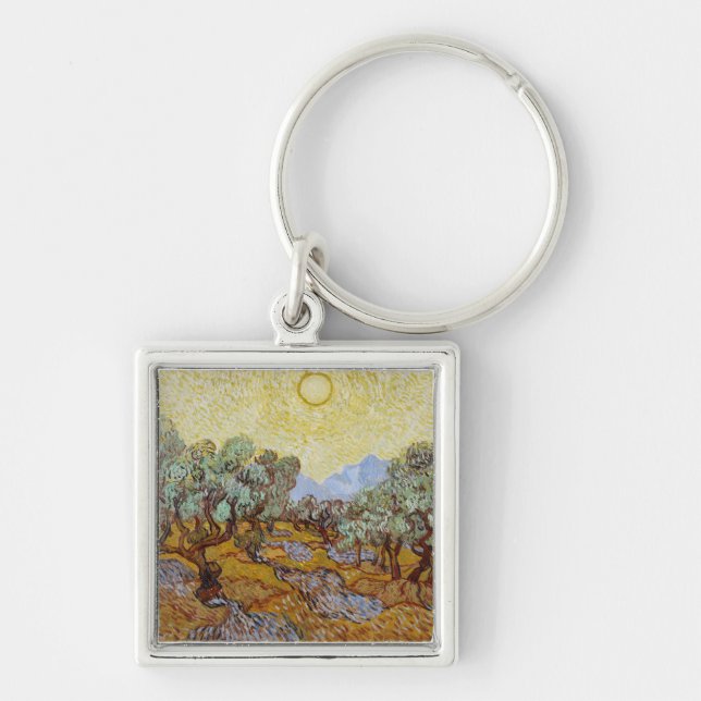 Vincent van Gogh | Olive Trees, 1889 Key Ring (Front)