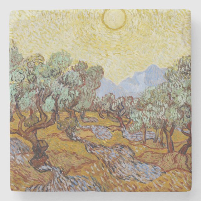 Vincent van Gogh | Olive Trees, 1889 Stone Coaster (Front)