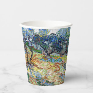 Vincent van Gogh - Olive Trees: Bright blue sky Paper Cups