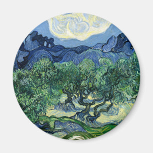 Vincent Van Gogh Olive Trees Mountain Landscape Magnet