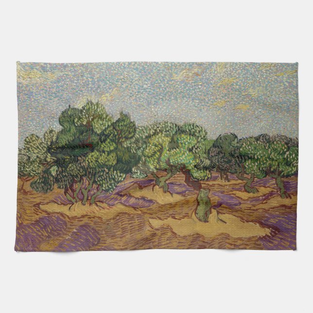 Vincent van Gogh - Olive Trees Tea Towel (Horizontal)