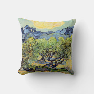 Vincent van Gogh Olive Trees, Vintage Fine Art Cushion