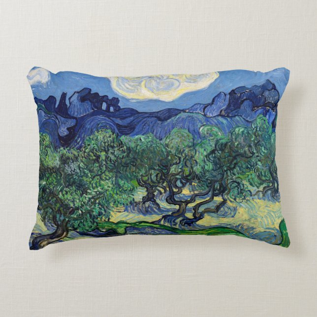 Vincent van Gogh - Olive Trees with the Alpilles Decorative Cushion (Front)