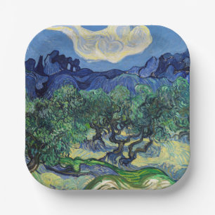 Vincent van Gogh - Olive Trees with the Alpilles Paper Plate