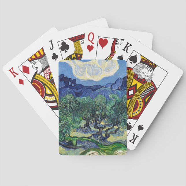 Vincent van Gogh - Olive Trees with the Alpilles Playing Cards (Back)