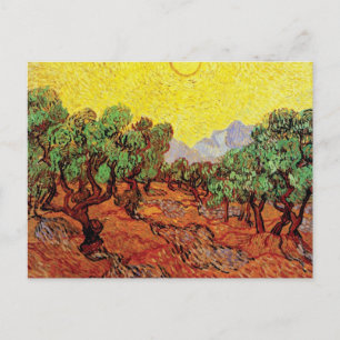Vincent Van Gogh - Olive Trees With Yellow Sky Postcard