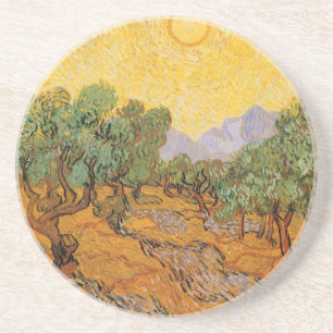 Vincent van Gogh - Olive Trees, Yellow Sky and Sun Coaster