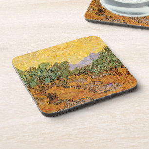 Vincent van Gogh - Olive Trees, Yellow Sky and Sun Coaster
