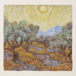 Vincent van Gogh - Olive Trees, Yellow Sky and Sun Scarf<br><div class="desc">Olive Trees with Yellow Sky and Sun / Oliviers avec ciel jaune et soleil - Vincent van Gogh,  1889</div>