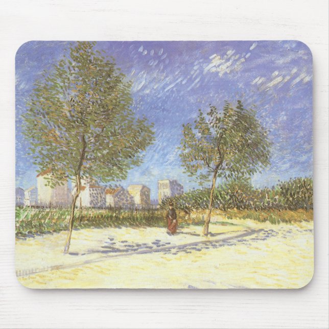 Vincent van Gogh - On the Outskirts of Paris Mouse Pad (Front)