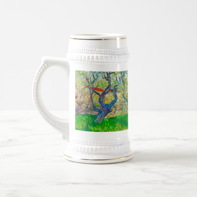 Vincent van Gogh Orchard in Blossom Beer Stein (Left)